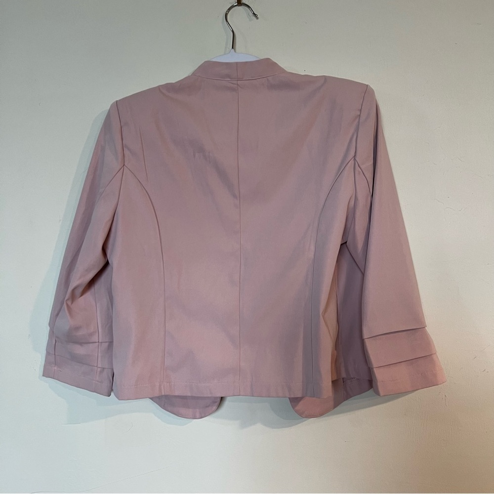 SHEIN Layer Detail Sleeve Open Front Blazer Size M - Picture 3 of 8